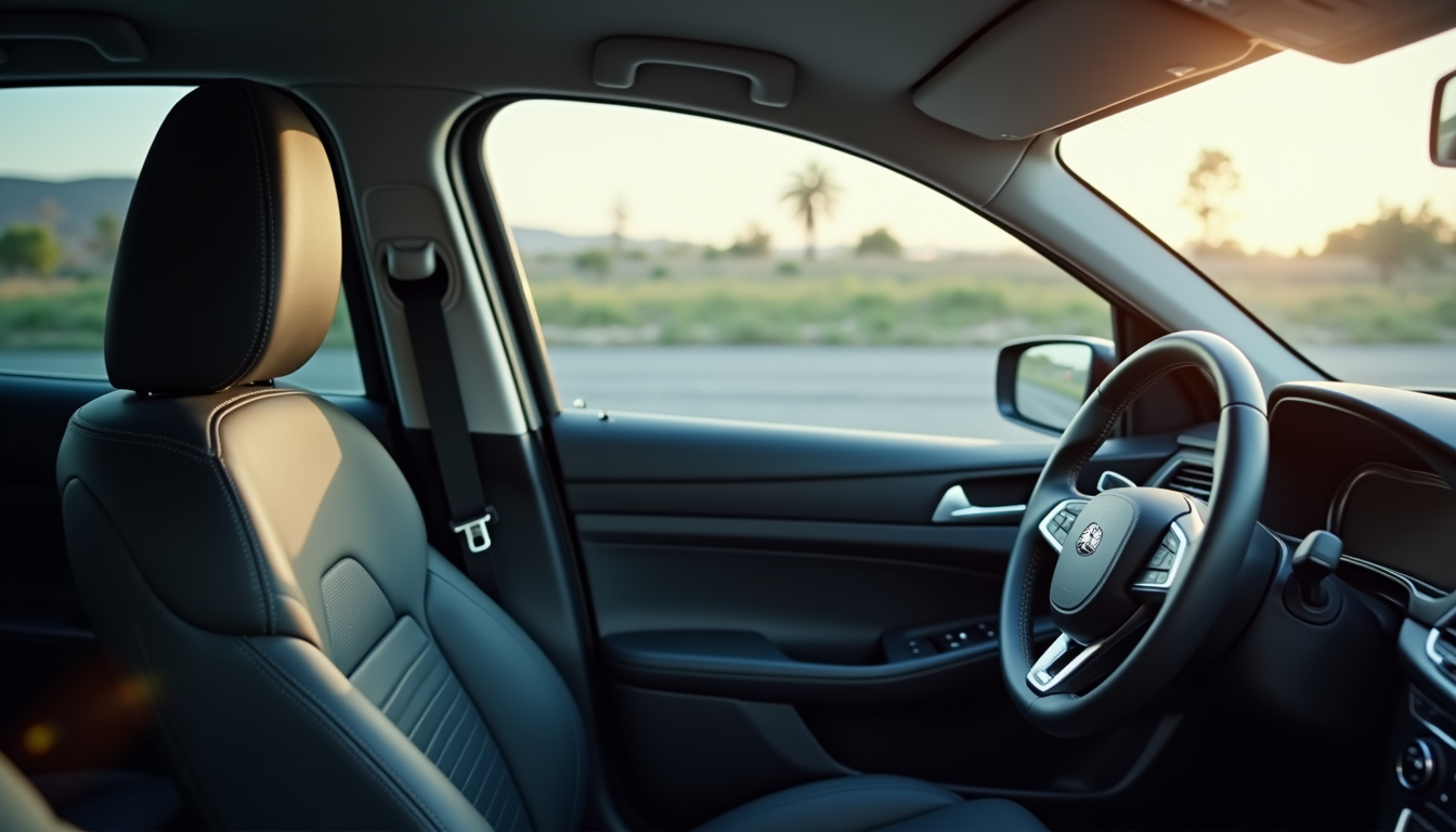 Car interior with reduced glare from ceramic window tint