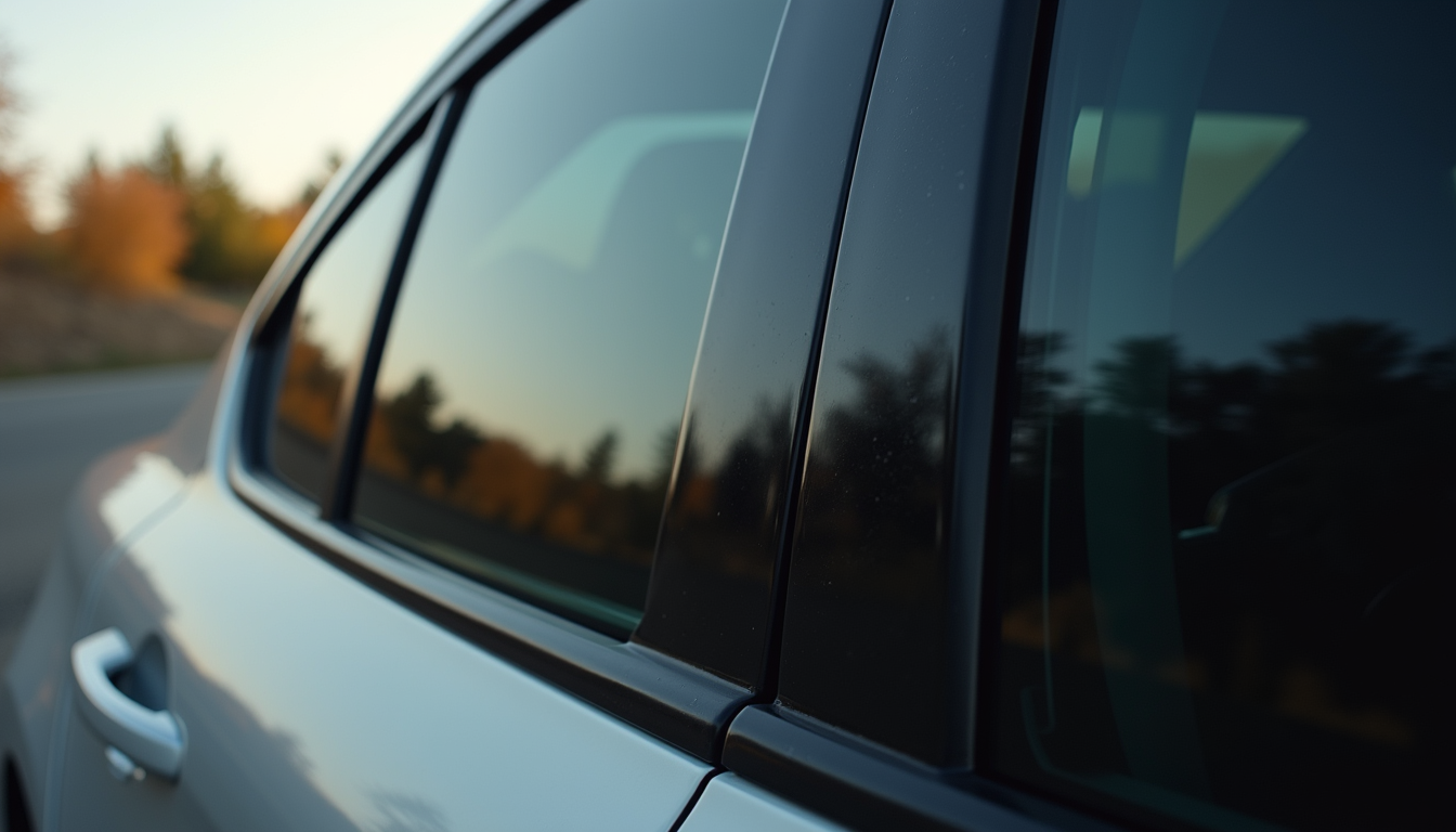XPEL XR Black ceramic window tint on car window